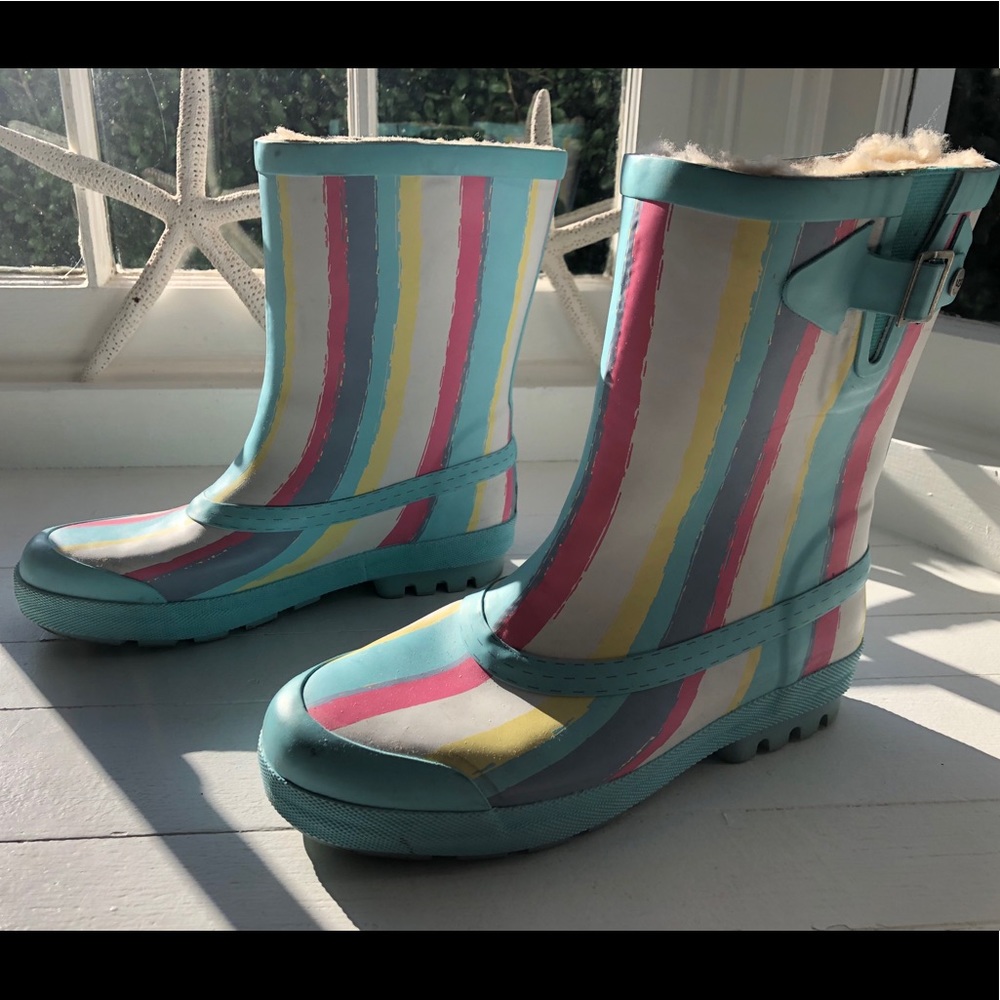 Ugg Women's Rubber Boots w Sherpa Lining Sz 7